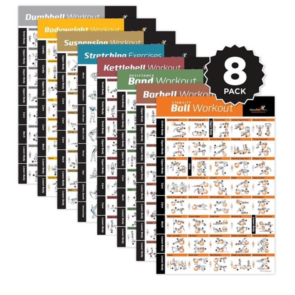 NEW laminated workout posters